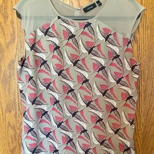 Apt. 9 Gray Graphic Blouse